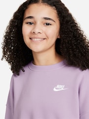 Doll Lilac - Sudadera de polar de corte cuadrado con cuello redondo Club de Nike - Imagen 3 de 3