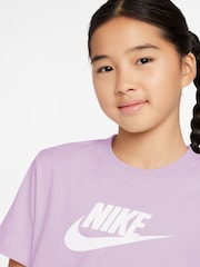 Nike Doll Lilac Cropped 100% Cotton T-Shirt - Image 3 of 3