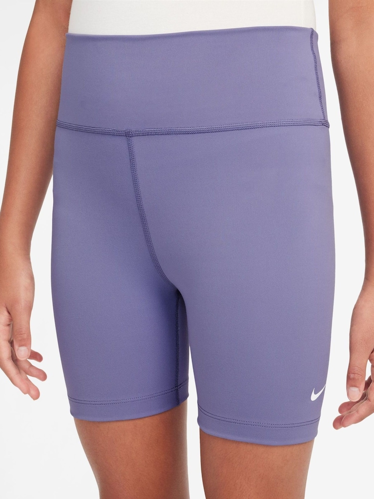 Amethyst/Violett - Nike One Dri-FIT Fahrradhose, 5 Zoll - Bild 2 von 3