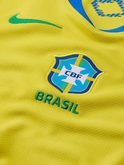 Nike Yellow Brazil Home Stadium Football Shirt - Image 11 of 11