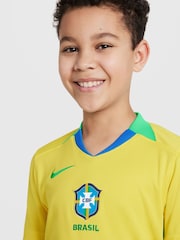 Nike Yellow Brazil Home Stadium Football Shirt - Image 3 of 11