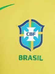Nike Yellow Brazil Home Stadium Football Shirt - Image 5 of 11