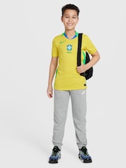 Nike Yellow Brazil Home Stadium Football Shirt - Image 8 of 11