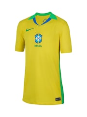 Nike Yellow Brazil Home Stadium Football Shirt - Image 9 of 11