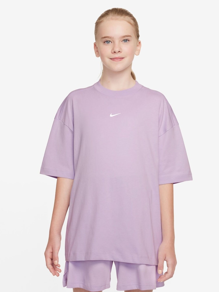 Nike Doll Lilac Small Logo 100% Cotton T-Shirt - Image 1 of 3