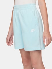 Nike Glacier Blue 100% Cotton Sportswear Club Shorts - Image 3 of 4