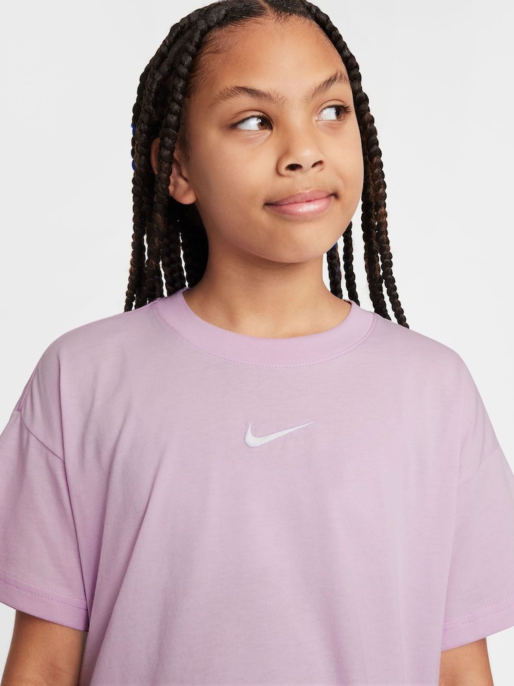 Nike Doll Lilac Sportswear 100% Cotton T-Shirt - Image 3 of 3