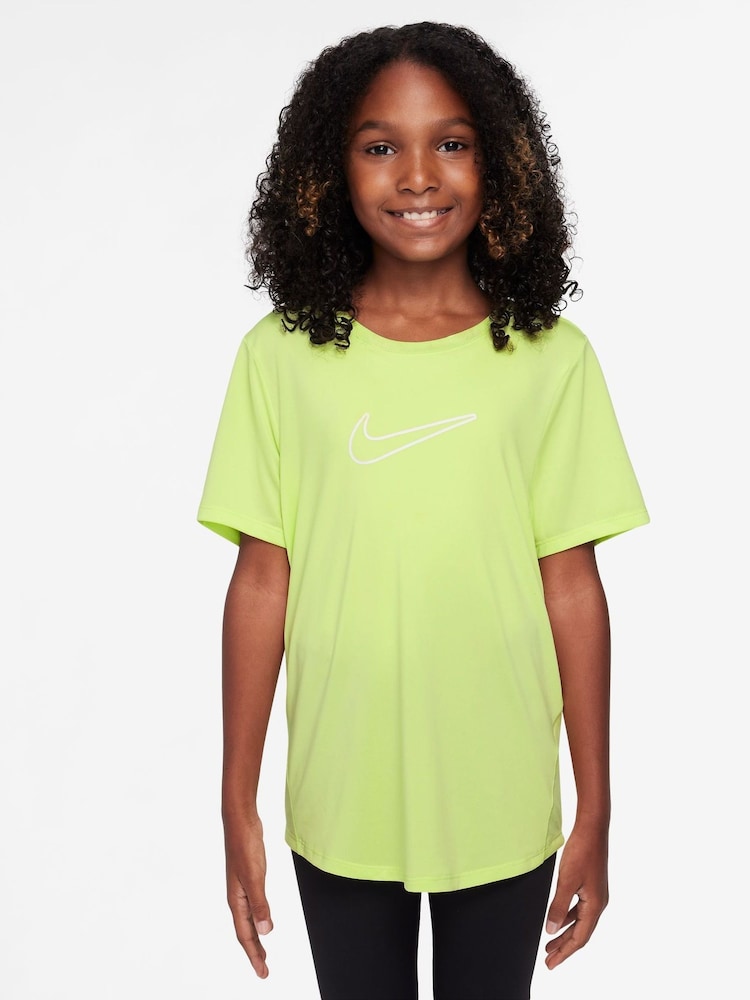 Nike Lemon Yellow One Dri-FIT Short Sleeve T-Shirt - Image 1 of 3