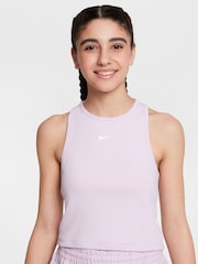 Nike Doll Lilac Sportswear Ribbed Tank Top - Image 1 of 3