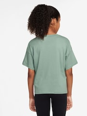 Nike Steam Green Sportswear Boxy 100% Cotton T-Shirt - Image 2 of 3