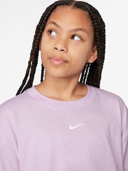 Nike Doll Lilac Sportswear Boxy 100% Cotton T-Shirt - Image 3 of 3