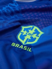 Nike Blue Brazil Away Stadium Football Shirt - Image 12 of 12