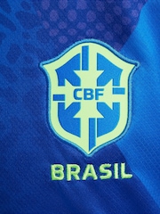 Nike Blue Brazil Away Stadium Football Shirt - Image 6 of 12