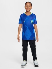 Nike Blue Brazil Away Stadium Football Shirt - Image 9 of 12