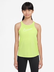 Nike Lemon Yellow Dri-FIT One Classic Tank Vest Top - Image 1 of 3