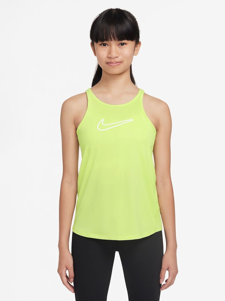 Nike Lemon Yellow Dri-FIT One Classic Tank Vest Top - Image 1 of 3