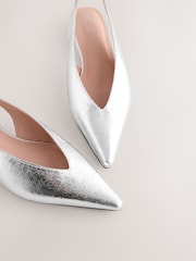 Silver Forever Comfort® Point Toe Sling Back Shoes - Image 12 of 12