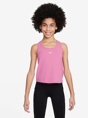 Nike Flamingo Pink One Dri-FIT Tank Vest Top - Image 1 of 3
