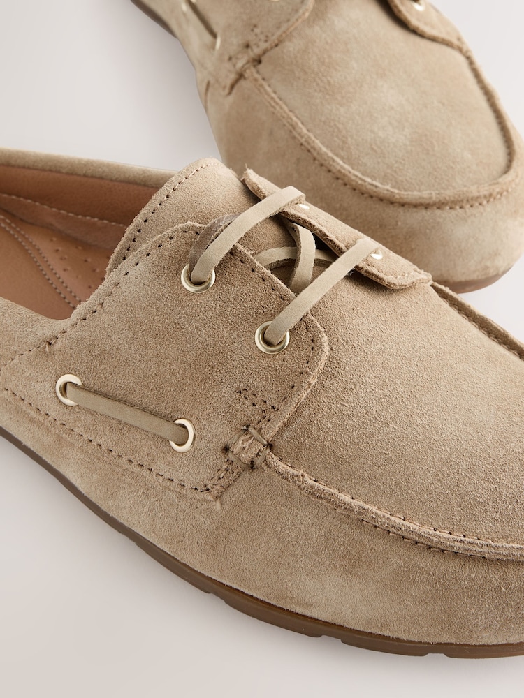 Sand Forever Comfort® Leather Round Toe Boat Mules - Image 4 of 5