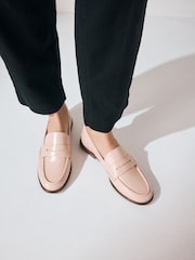 Pink Nude Standard Fit Forever Comfort® Slim Round Toe Penny Loafers - Image 2 of 9