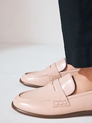 Pink Nude Standard Fit Forever Comfort® Slim Round Toe Penny Loafers - Image 4 of 9