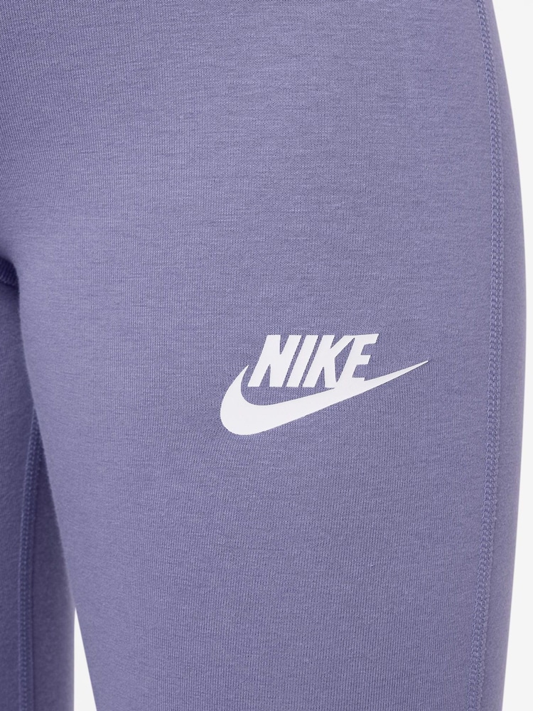 Nike Amethyst Purple High Waisted Flared Leggings - Image 3 of 3