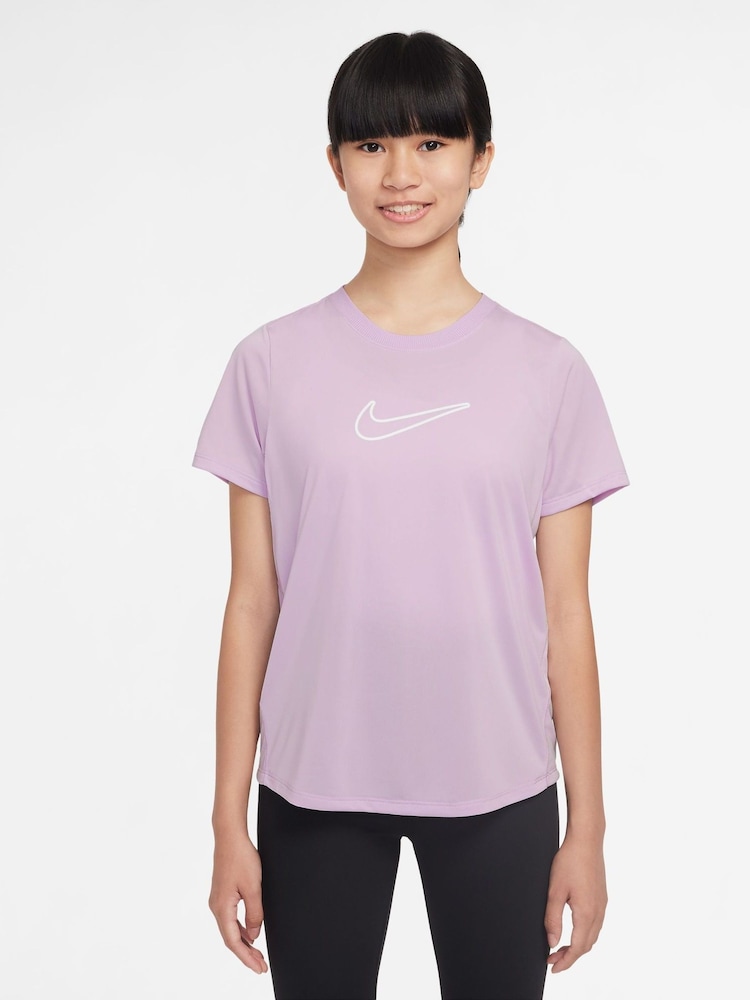 Nike Doll Lilac One Dri-FIT Short Sleeve T-Shirt - Image 1 of 3