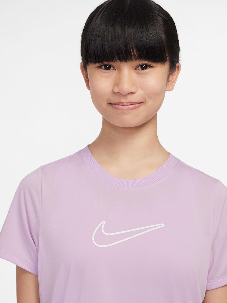 Nike Doll Lilac One Dri-FIT Short Sleeve T-Shirt - Image 3 of 3