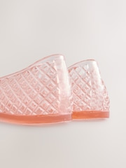 Neutral Nude Round Toe Jelly Ballerinas - Image 9 of 10