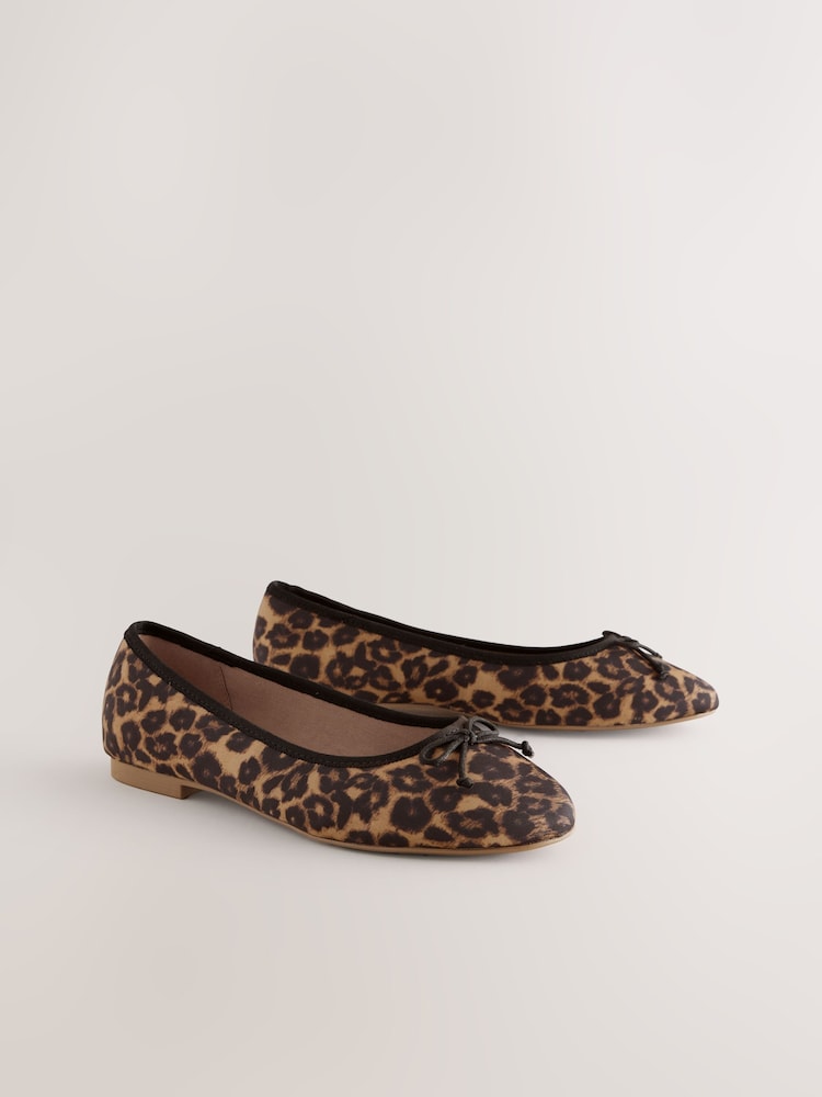 Leopard Animal Print Standard/Wide Fit Forever Comfort® Ballerinas Shoes - Image 2 of 4