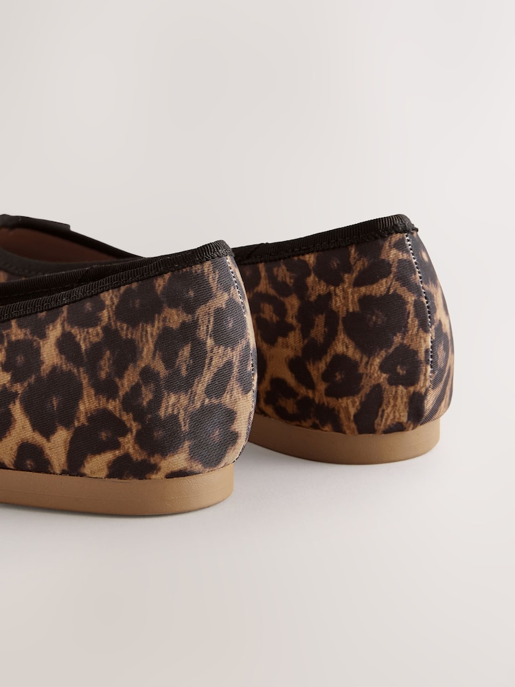 Leopard Animal Print Standard/Wide Fit Forever Comfort® Ballerinas Shoes - Image 4 of 4