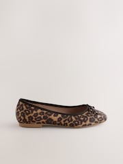 Leopard Animal Print Standard/Wide Fit Ballerinas Shoes - Image 7 of 8