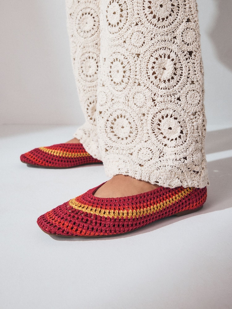 Bright Forever Comfort® Square Toe Crochet Ballerinas - Image 2 of 10