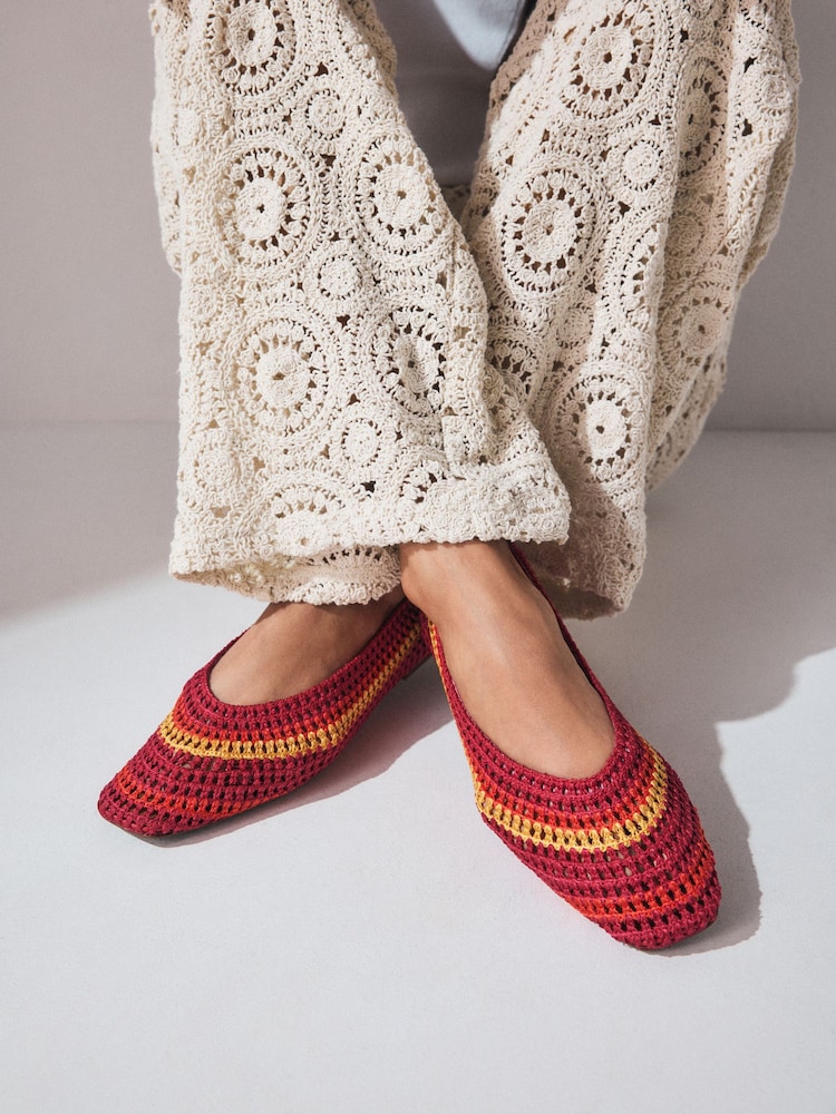 Bright Forever Comfort® Square Toe Crochet Ballerinas - Image 4 of 10
