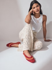 Bright Forever Comfort® Square Toe Crochet Ballerinas - Image 5 of 10