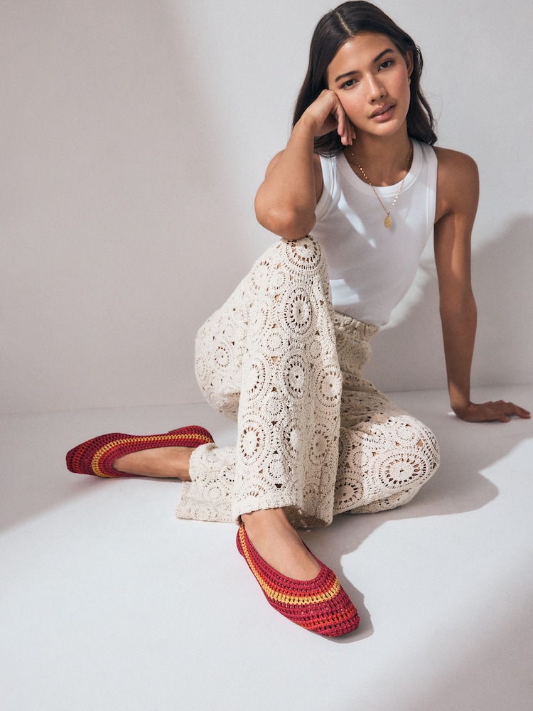 Bright Forever Comfort® Square Toe Crochet Ballerinas - Image 5 of 10