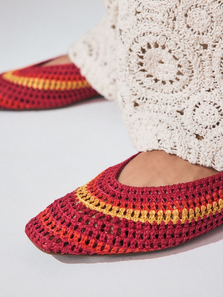 Bright Forever Comfort® Square Toe Crochet Ballerinas - Image 6 of 10