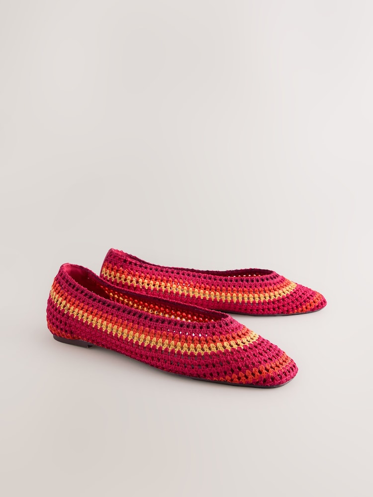 Bright Forever Comfort® Square Toe Crochet Ballerinas - Image 7 of 10