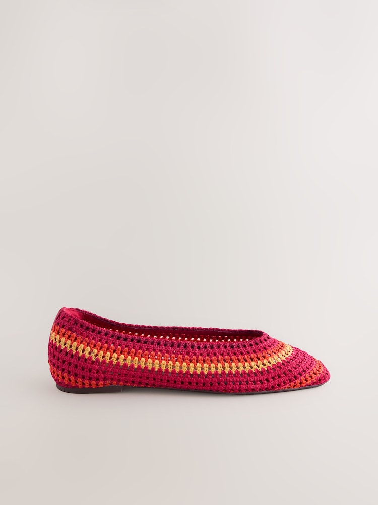 Bright Forever Comfort® Square Toe Crochet Ballerinas - Image 8 of 10