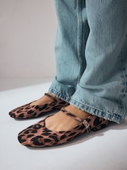 Leopard Standard/Wide Fit Forever Comfort® Round Toe Mary Jane Shoes - Image 4 of 9