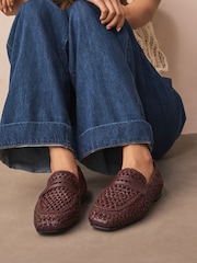 Вино - Кожаные лоферы с квадратным носком Forever Comfort® - Image 2 of 6