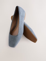 Blue Forever Comfort® Square Toe Ballerina Shoes - Image 4 of 5