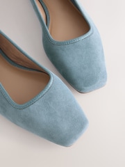 Blue Forever Comfort® Square Toe Ballerina Shoes - Image 5 of 5