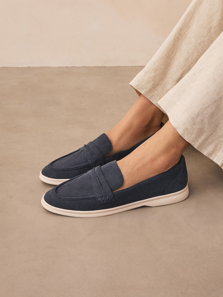 Navy Forever Comfort® Round Toe Slim Loafers - Image 2 of 8