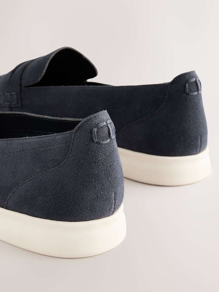 Navy Forever Comfort® Round Toe Loafers - Image 7 of 8