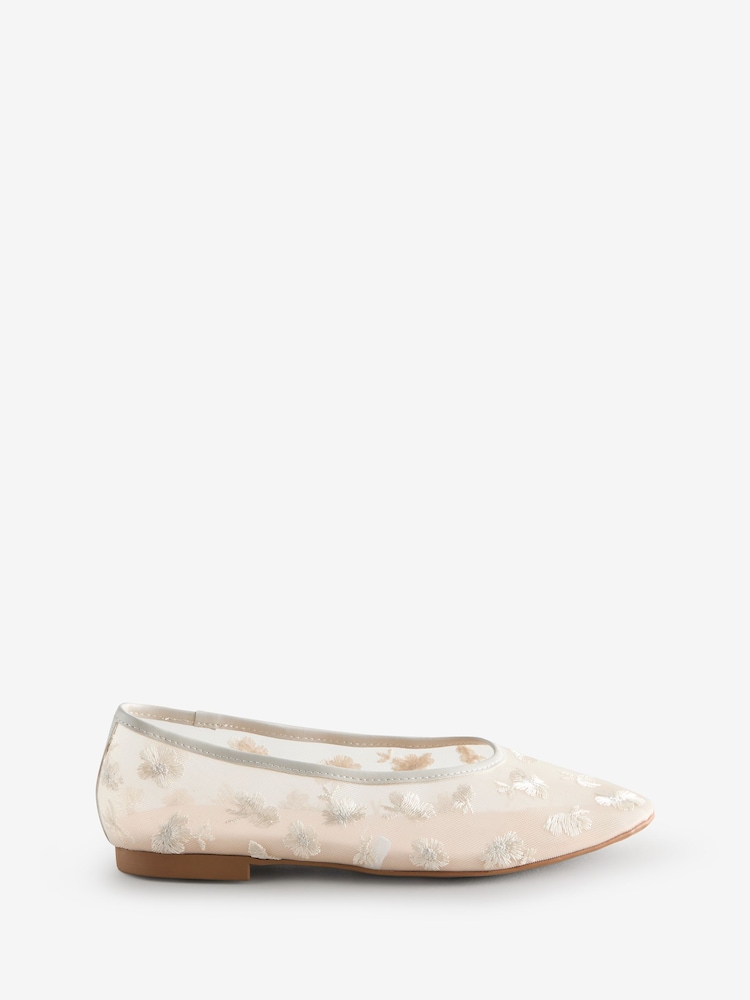 Bone Forever Comfort® Embroidered Mesh Ballerinas - Image 6 of 10