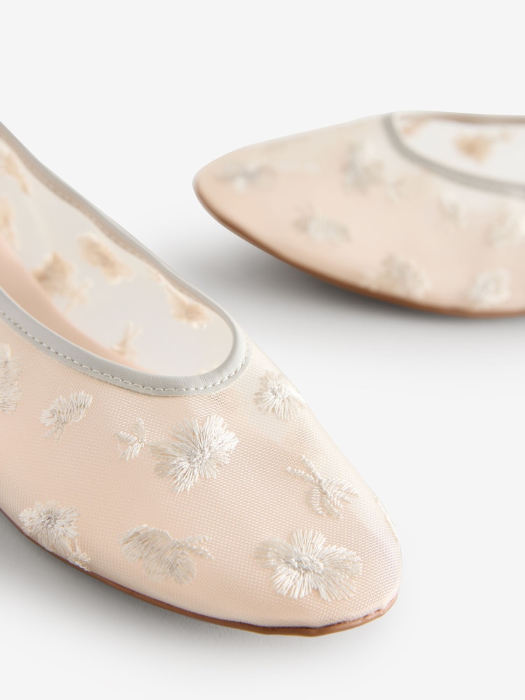 Bone Forever Comfort® Embroidered Mesh Ballerinas - Image 8 of 10