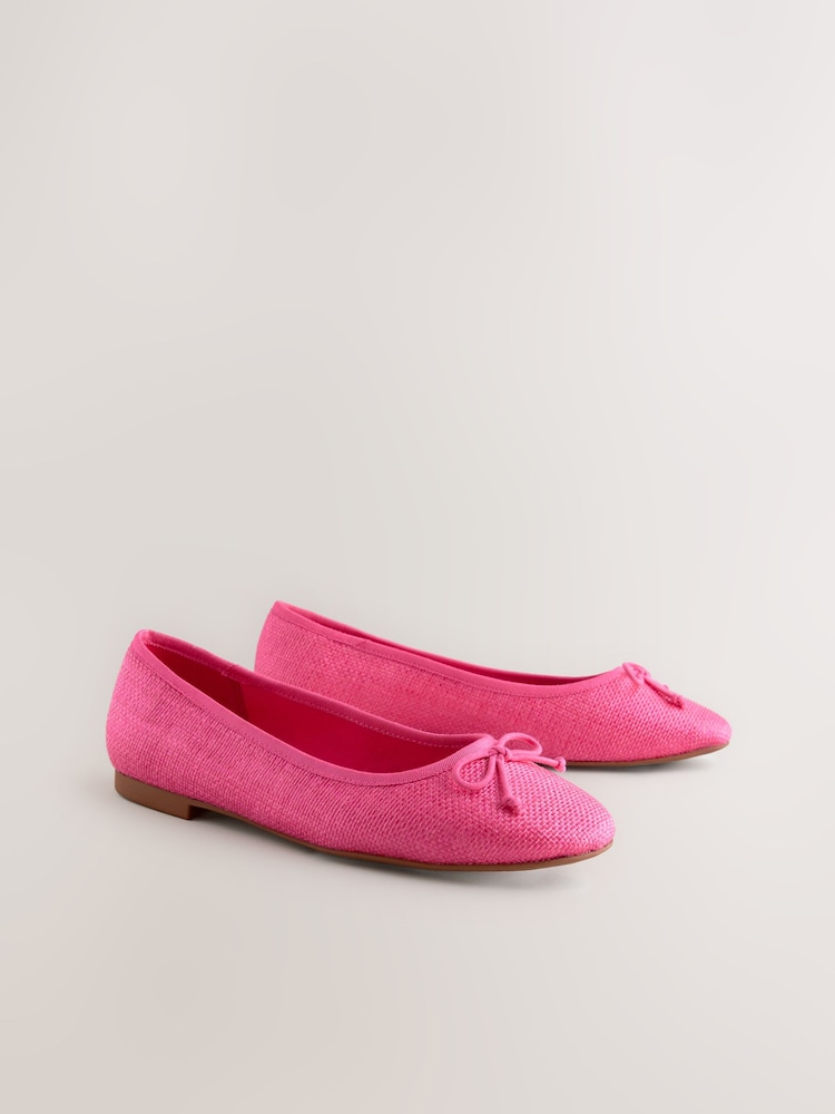 Rafia rosa - Bailarinas de Forever Comfort® - Imagen 2 de 5 Rafia rosa - Bailarinas de Forever Comfort® - Imagen 2 de 5