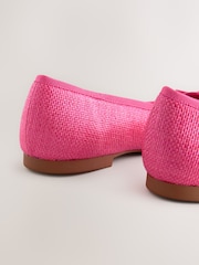 Pink Raffia Standard/Wide Fit Forever Comfort® Ballerinas Shoes - Image 5 of 5