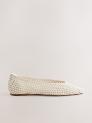 Neutral Forever Comfort® Square Toe Crochet Ballerinas - Image 7 of 9